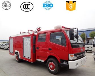 190HP Water Tank Fire Fighting Truck , Foam Pump Fire Truck Manual Transmission Type